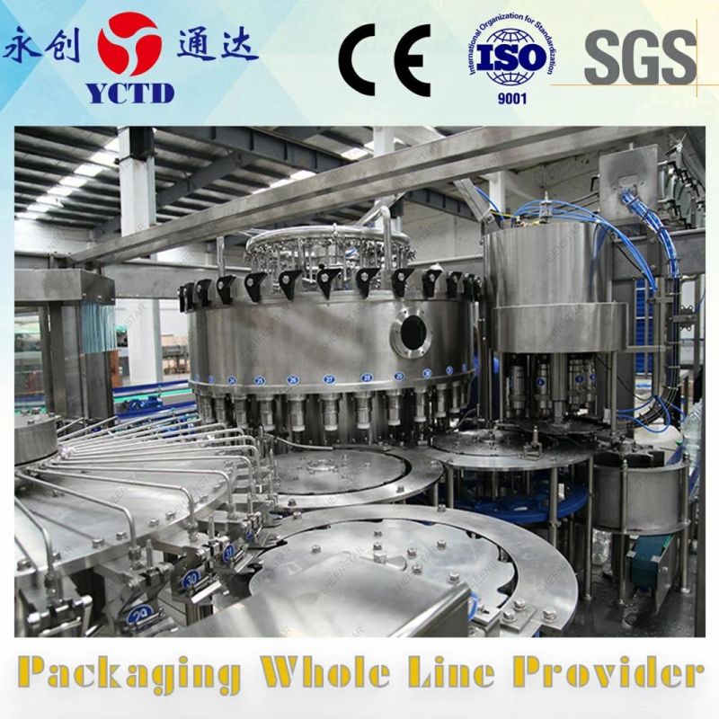 high speed automatic plastic bottle liquid water juice wine beer filing machine made by China big factory sealing