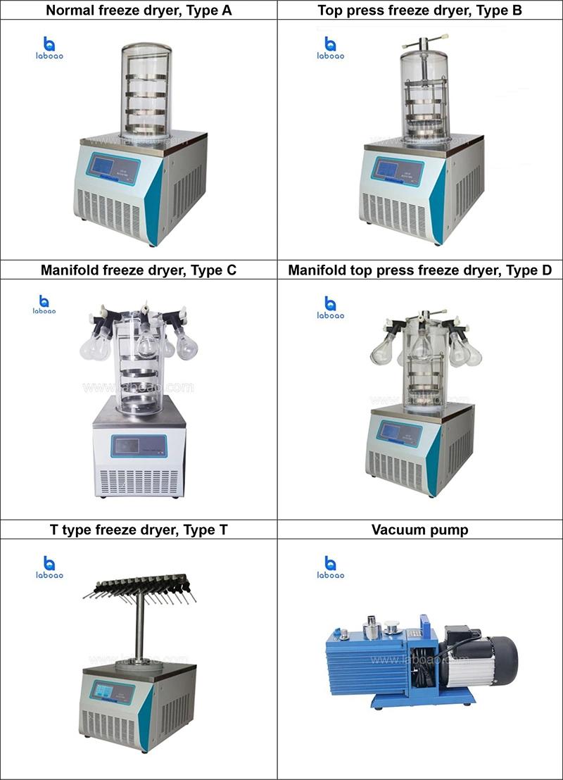 Benchtop Laboratory Vacuum Pharmaceutical Lyophilizer Herbal Freeze Dryer