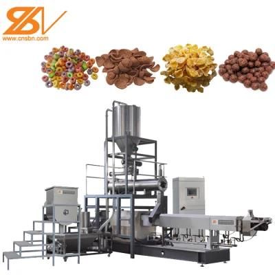 Corn Flakes Production Line Breakfast Cereals Extruder Machine