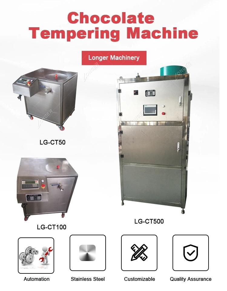 50-100kg/H Chocolate Tempering Enbroning Machine