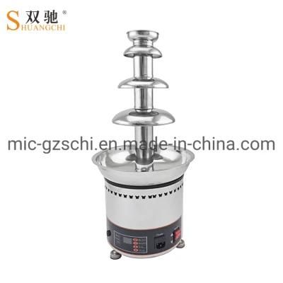 304 Stainless Steel Commercial Electric Chocolate Fountain Machine 4 Layers