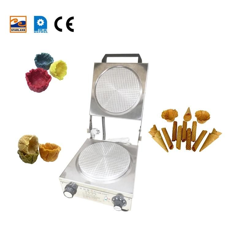 Durable Safe Aluminum Alloy Baking Template, Manual Control Timing and Precise Temperature Ice Cream Cone Machine