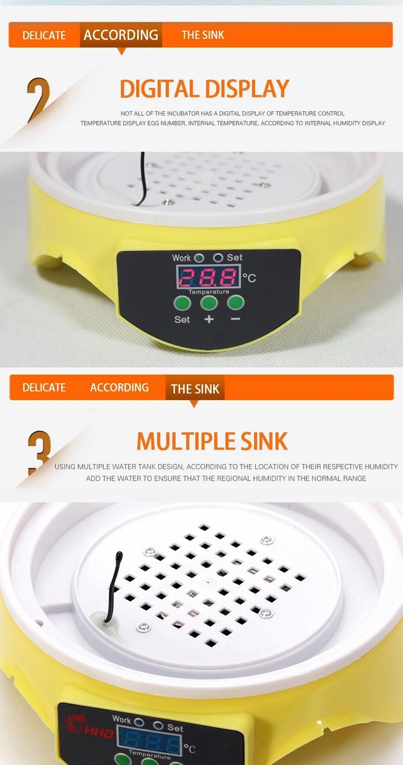 CE Automatic Small Mini Chicken Egg Incubator for 7 Eggs