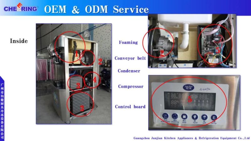 Hot Sale Large Capacity Air Pump Pre Cooling Soft Ice Cream Machine Batch Freezer