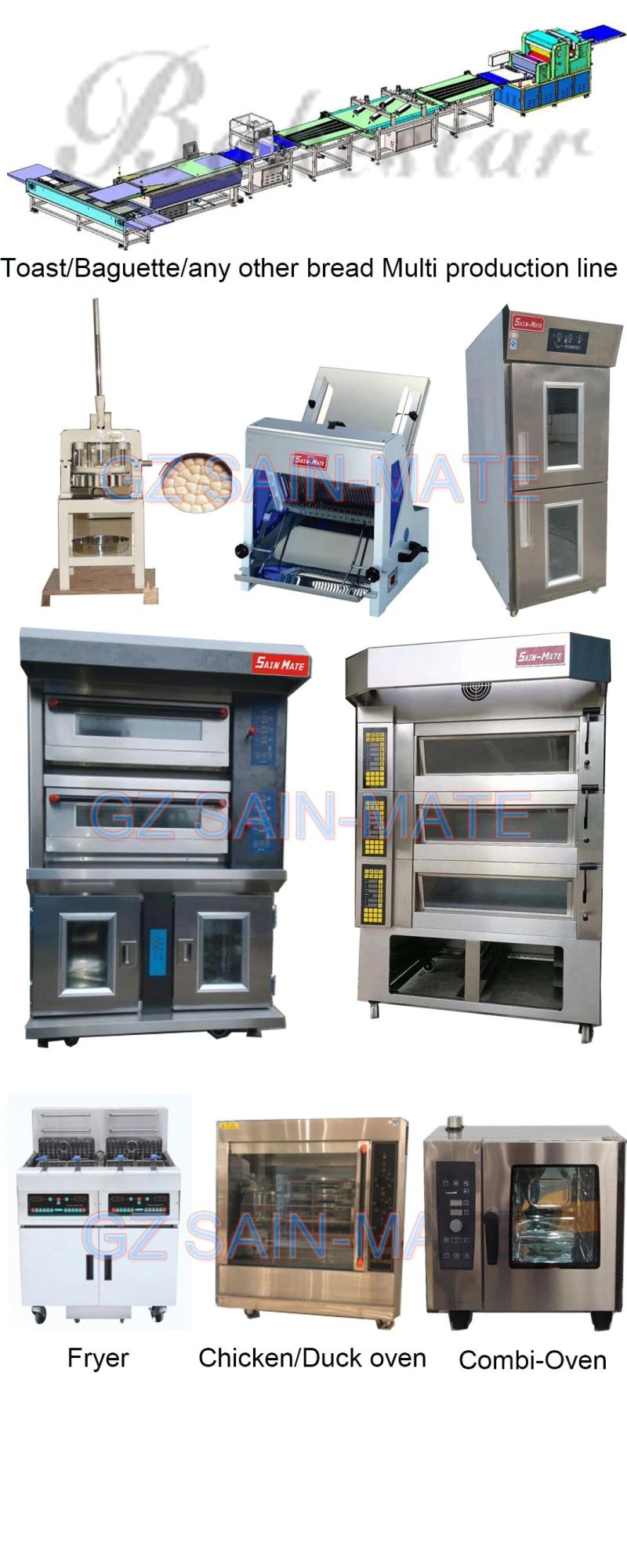 16 Trays Comercial Gas Rotary Rack Oven for Bakery Equipment with Trolley