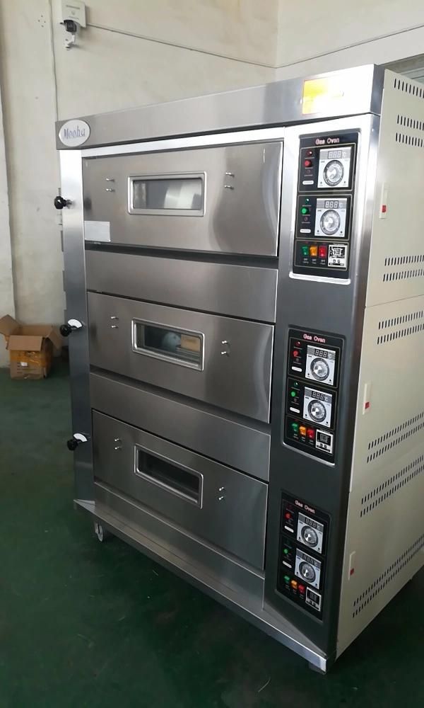 3 Decks Gas Pizza Oven (3 decks 6 trays)