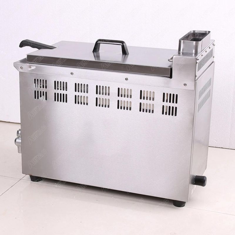 GF71A Commercial Restaurant Adjustable 8L LPG Gas Deep Fryer with Temperature Control