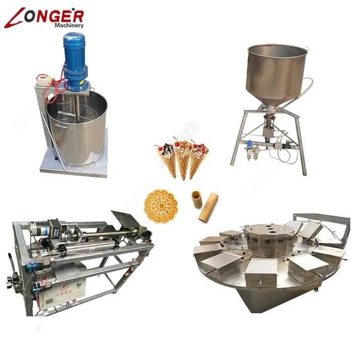 Chennai Auto Stroopwafel Production Line Ice Cream Cone Machine Guangzhou