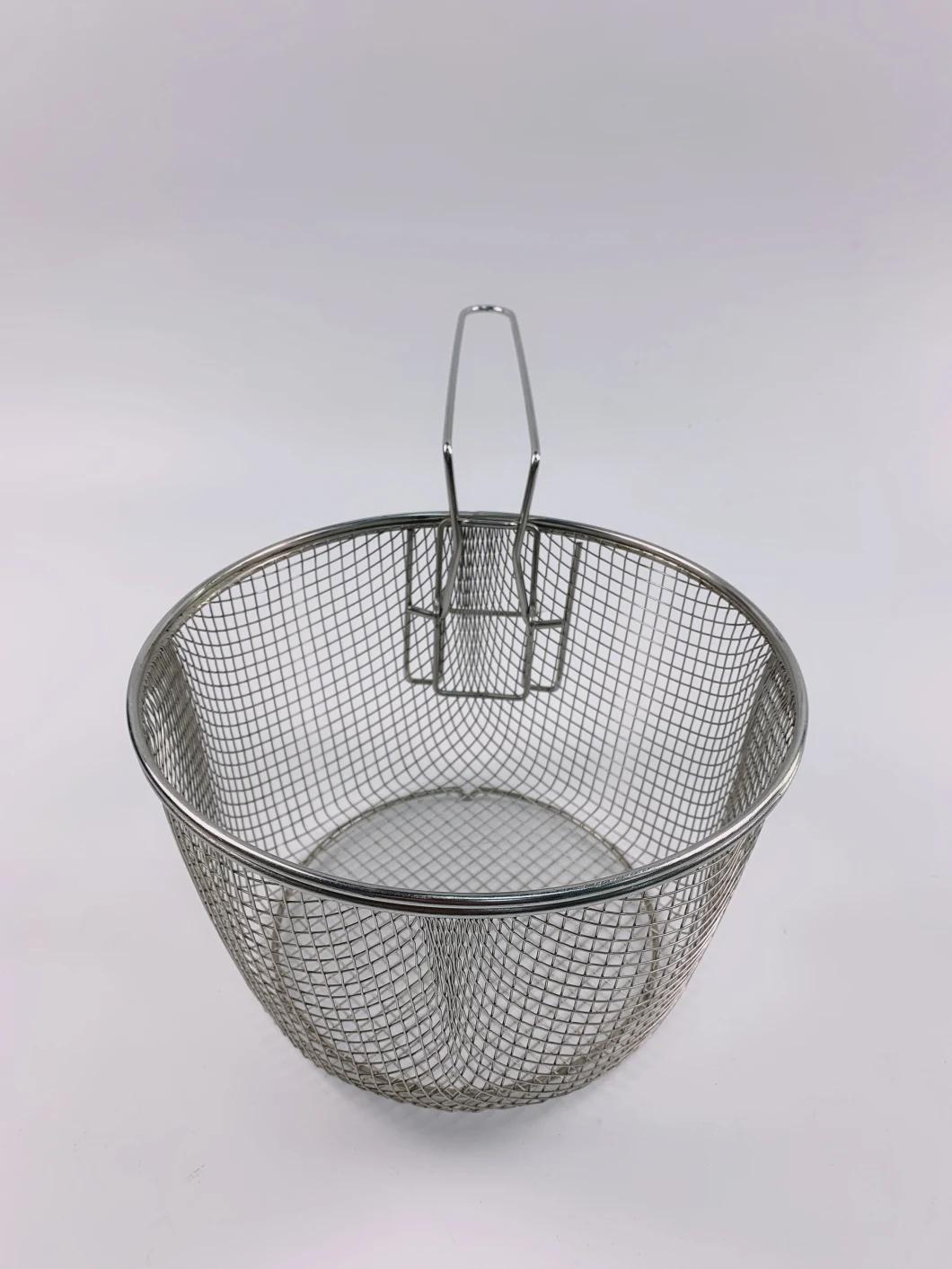 Stainless Steel Round Deep Fry Basket with Kd Handle