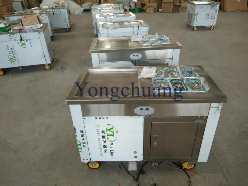 High Quality Fried Ice Cream Machine with Panasonic Compressor