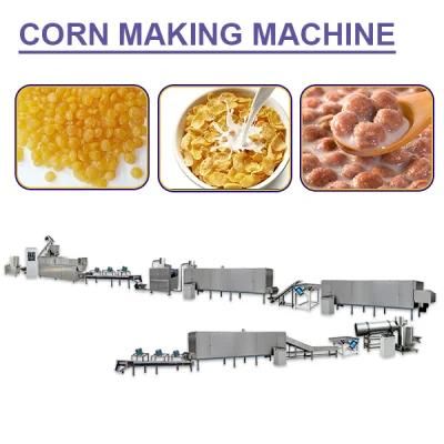 Corn Flakes Breakfast Cereal Line Corn Flaker Making Extruder Machine