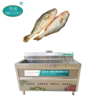 Restaurant Chilled Fish Cleaninging Machinery Bubble Washing Fish Washer Machine