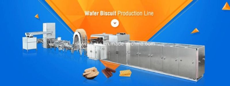 Skywin Wafer Machine Making Wafer Pillow Biscuit Feeding and Packing Line Machine