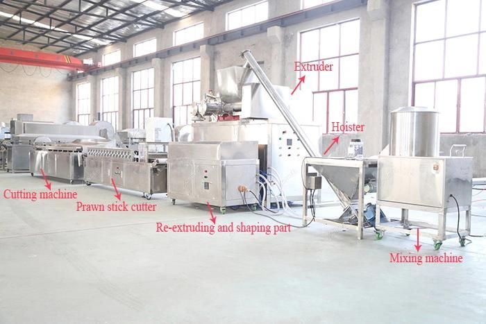 Hot Selling Prawn Cracker Frying Shrimp Cracker Machine Making Line