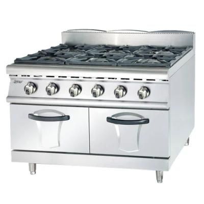 Gh797 Stainless Steel Cooking Range with Gas Stove 6 Buners