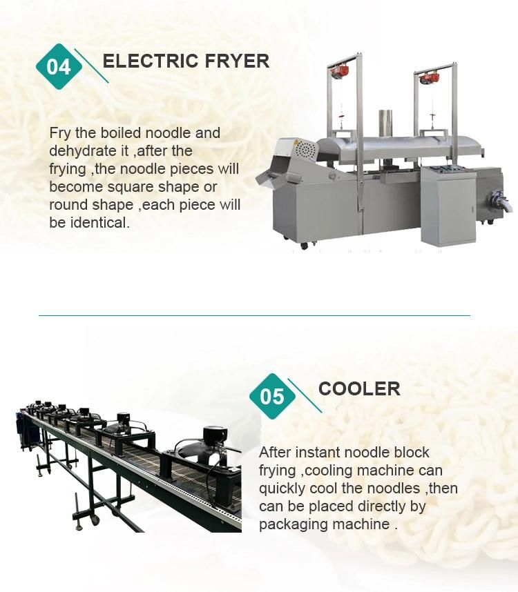 Commercial Low Price Mini /Middle Type Scale Fried Drying No Fried Instant Noodle Roller Round Cutter Dried Ripple Noodle Production Line/ Machine