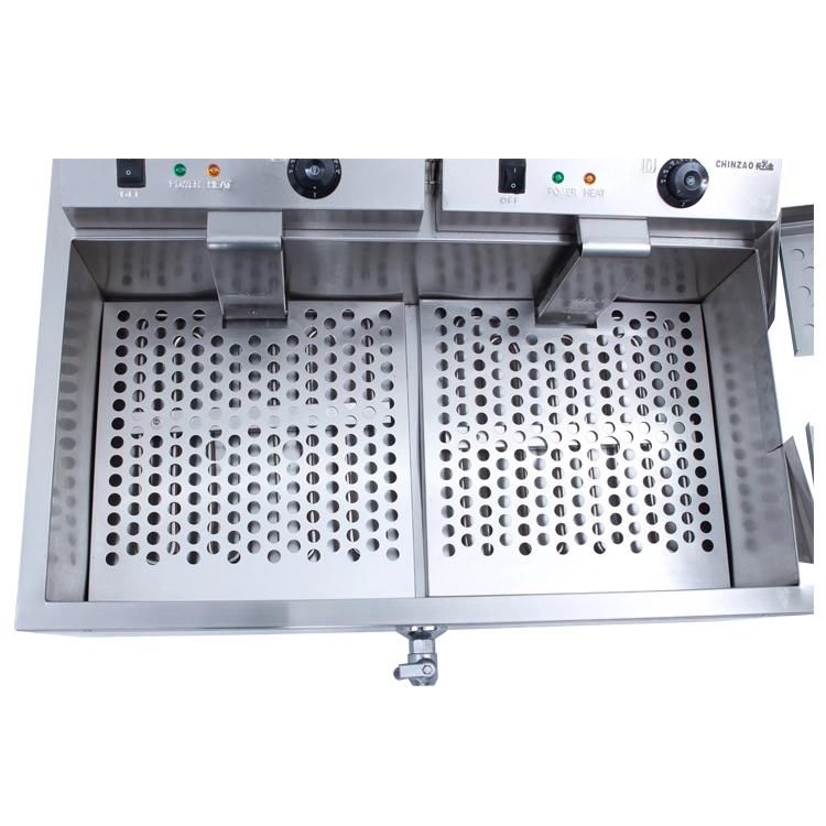 Electric Fryer Double Tanks Deep Fat Frying Machine