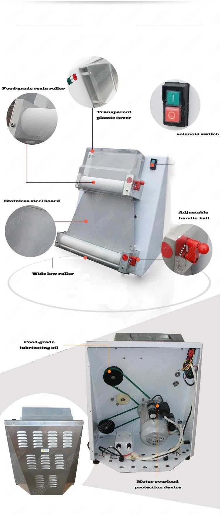 Dr2V Commercial Pizza Dough Roller Machine Electric Dough Roller with CE 12′′ Inch