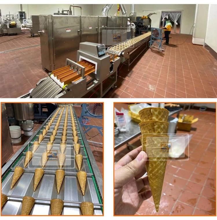 Durable Fully Automatic Support After-Sales Service Waffle Roll Machine Production Line Provides Ice Cream Cone