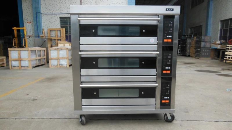 Manufacturer Industrial Two Layer Six Tray Stainless Steel Electric Steam Oven