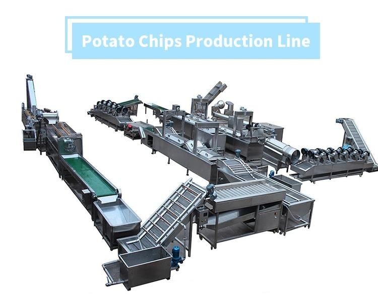 Fried Cassava Chips Machine Stick Cracker Machine Potato Sticks Salad Chips Machine Extruder Pellet Snack Frying Prouction Line