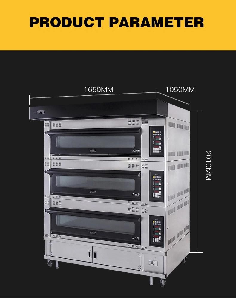 Bakery Equipment Three Layers Customizable Electric Rack Oven with Touch Pad