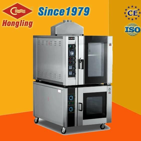 Hongling 5 Trays Gas Hot Air Convection Oven with Proofer