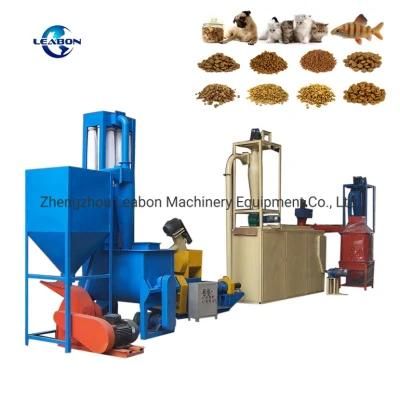 Leabon Small 500kg/H Pet Dog Floating Fish Pellet Feed Production Line