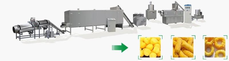 Automatic High Quality Puffed Extruded Corn Snack Food Making Machine