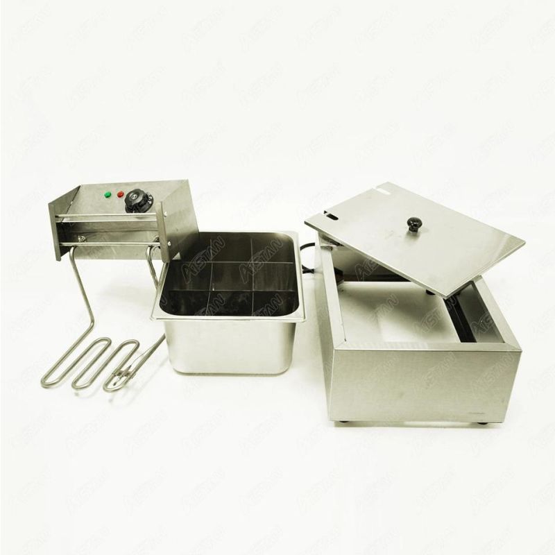 Eh15 Single Tank Mini Counter Top Electric Donut Fryer/Deep Fryer for Chips Meat Fish Stainless Steel 9 Compartment Oden Machine