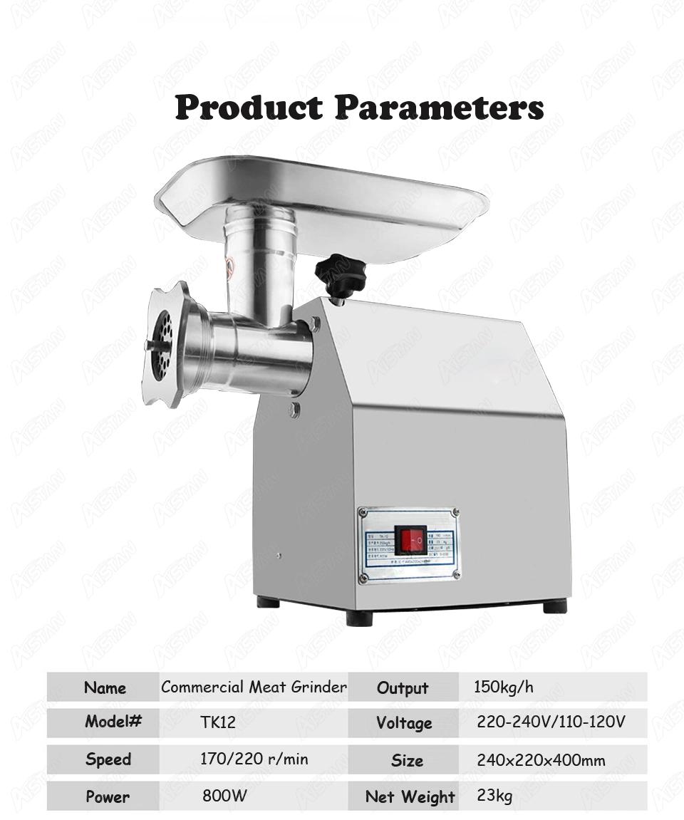 Tk12 High Quality Stainless Steel Meat Mincer Electric Commercial 12 Meat Grinder