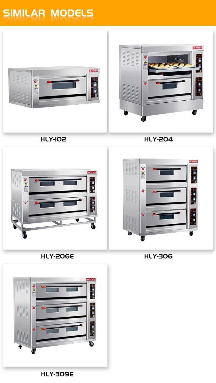 Baking Oven 1 Deck 3 Trays Gas Deck Oven Pizza Oven