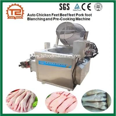 Auto Chicken Feet Beef Feet Pork Foot Blanching and Pre-Cooking Machine