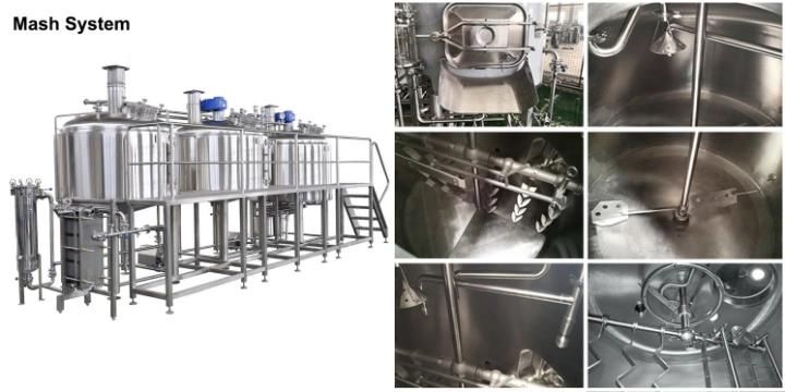 Turnkey Project Industrial Beer Brewing Equipment Production Line / Mini Pub Brewhouse Craft Beer Brewery Fermentation Making Plant Microbrewery