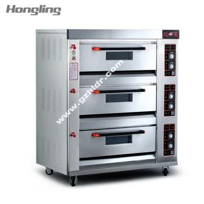 Bakery Machine Triple Deck Gas Bread Baking Oven