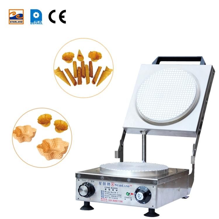 Manual Control Timing and Precise Temperature Small Machine Non Stick Alloy Ice Cream Cone Oven Cone Machine