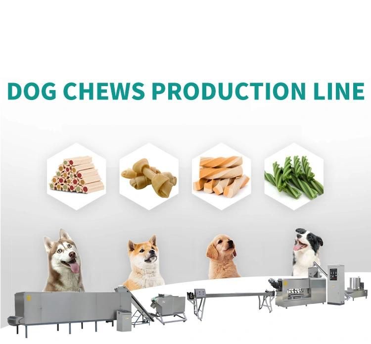 Automatic Single Screw Extruder Stainless Steel Pet Dog Chew Treat Extruder Machine