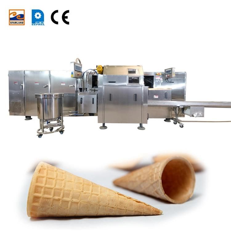 High Capacity Fully Automatic of 121 Baking Plates 14m Long with Installation and Commissioning Rolled Sugar Cone Machine