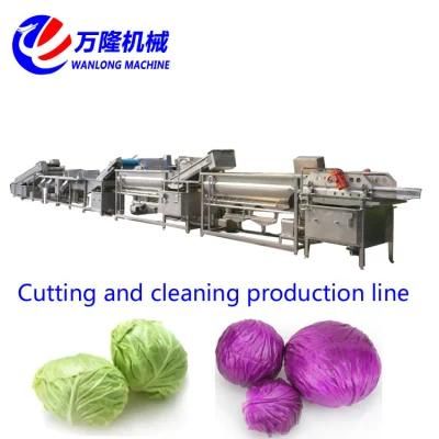 High Efficiency Fruit Salad Vegetable Cabbage Dicing Cutting Washing Dehydrating Machine ...