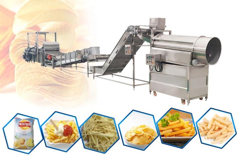 Automatic 100-300kgh Potato Chips Line Potato Chips Making Processing Machine Potato Chips Making Processing Machine