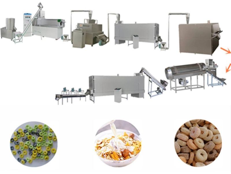 Breakfast Cereal Twin Screw Extruder Making Machine