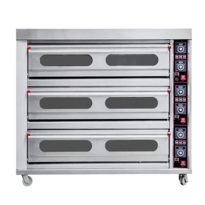 Gd Kitchen Baking Electric Oven of 3 Deck 9 Trays for Commercial Equipment