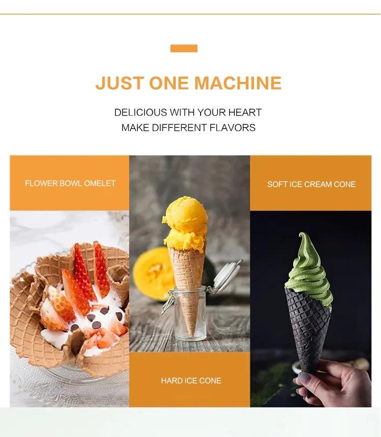 Durable Safe Aluminum Alloy Baking Template, Manual Control Timing and Precise Temperature Ice Cream Cone Machine