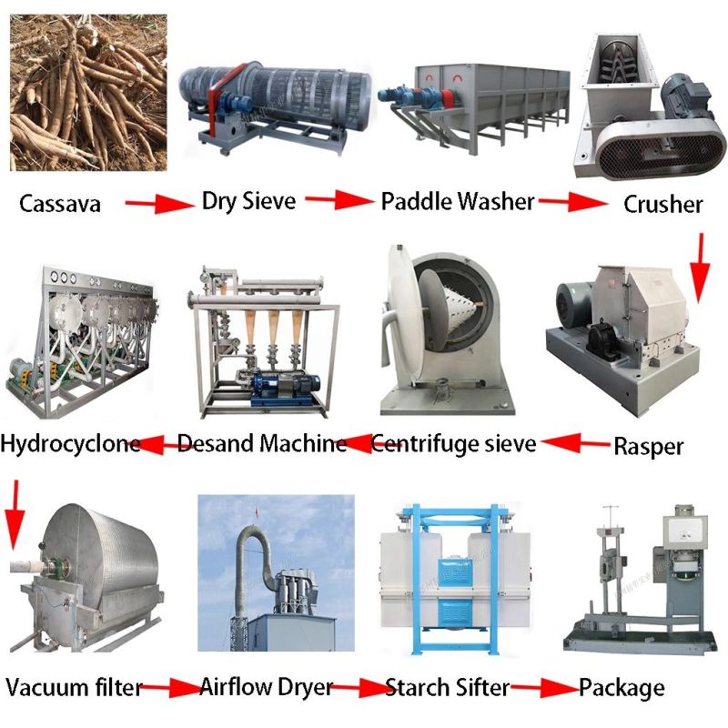 Customized Cassava Starch Cleaning Machine 50 T/H Paddle Washer Cassava Washing Cleaner