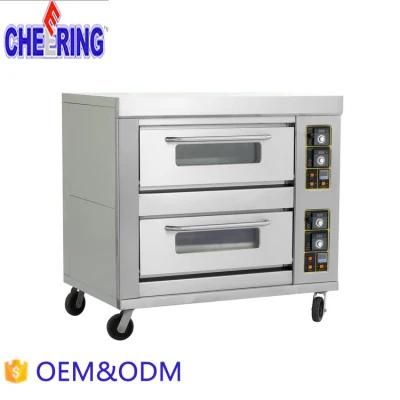 Cheering Two Layers Six Trays Commercial Baking Toaster Pizza Kitchen Gas Oven