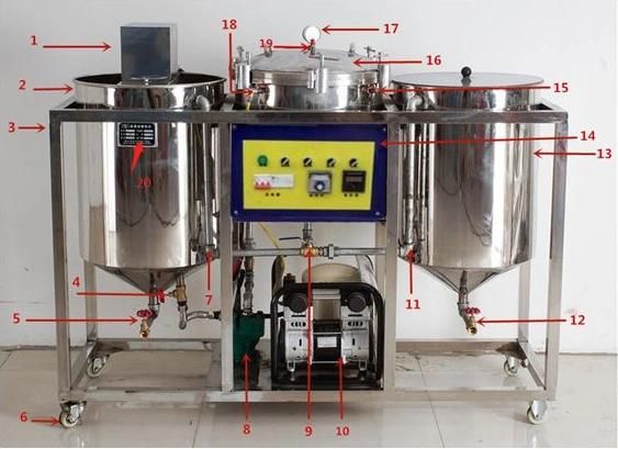 80 kg/time/3.5hour Mini Crude Oil Refinery Mini Oil Refining Machine