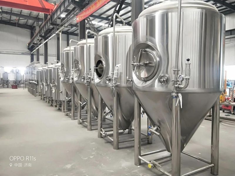 300L 400L 500L 600L 800L 1000L Customized OEM ODM Dimple Jacketed Insulated Yeast Beer Conical Cone Fermenting Fermenter