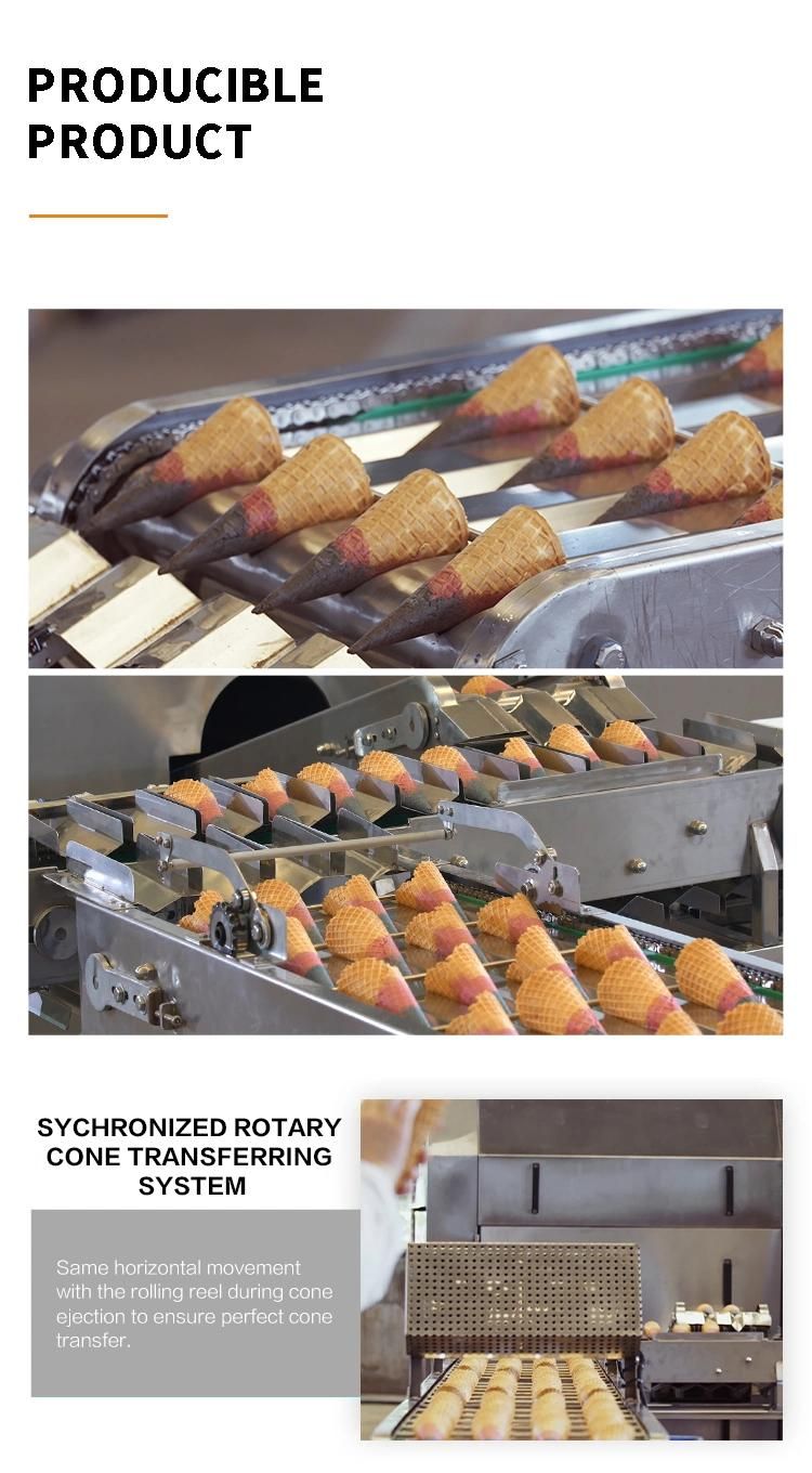 35 Pieces of 5 Meters Long Baking Pan, Automatic Two-Color Installation and Debugging Sugar Cone Products Production Equipment