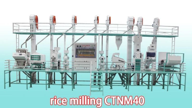 China Top Quality Rice Milling Manufacture Supply Complete Set Rice Mill, Rice Mill Plant Capacity 40 Tons Per Day