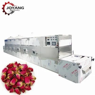 50kw Tunnel Microwave Rose Flower Tea Fixing Drying Machine